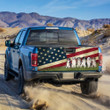 Australian Shepherd Dogs USA Flag Truck Tailgate Decal Car Back Sticker