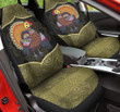Vibrant Peacock Art On Yellow Background Car Seat Covers
