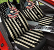 America Flag Sunflower Pattern Waiter Car Seat Cover