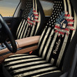 America Flag Sunflower Pattern Painter Car Seat Cover