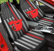 Sloth Inside America Flag Red Car Seat Cover