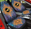 Dachshund Golden Vintage Pattern Car Seat Cover