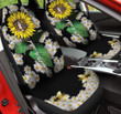 Bernese Mountain Sunflower And Chrysanthemum Japonense Car Seat Cover