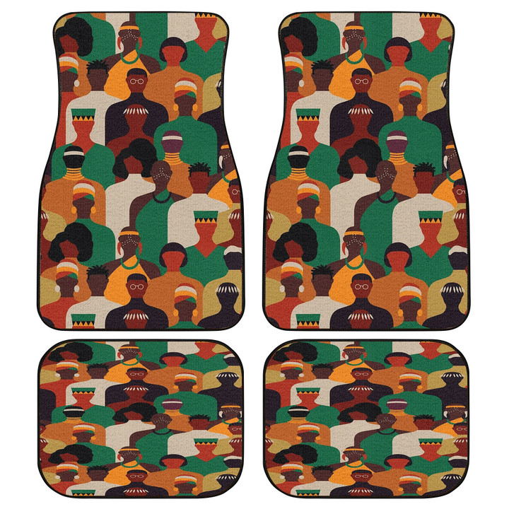 Colorful Ancient Aztec People All Over Print Car Floor Mats
