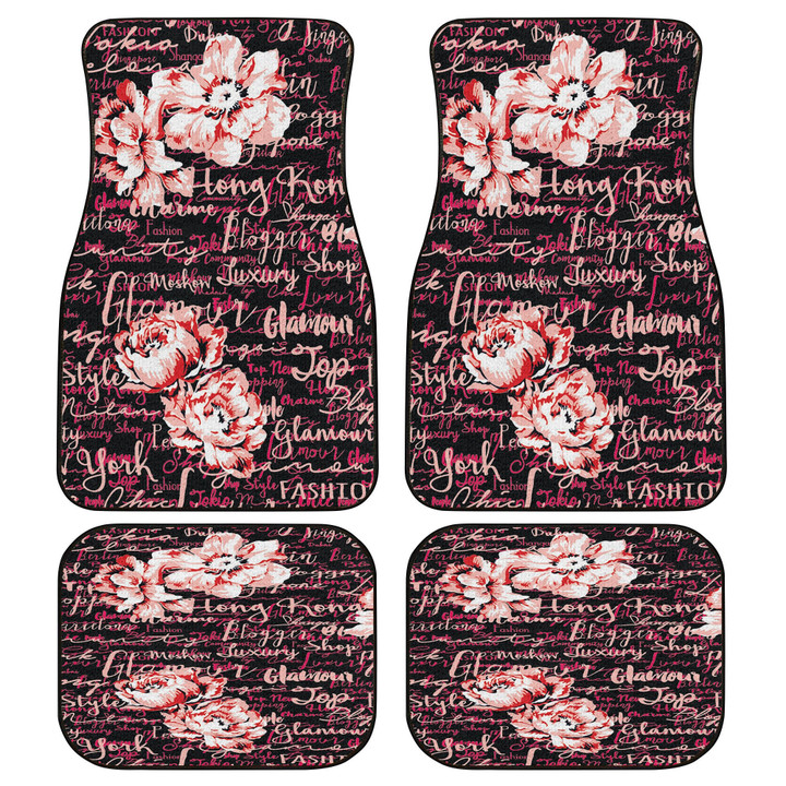 Glamour Roses Fashion Shopping Blogger All Over Print All Over Print Car Floor Mats