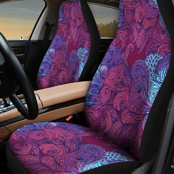 Colorful Big Waves Under The Sea Summer Vibe All Over Print Car Seat Cover