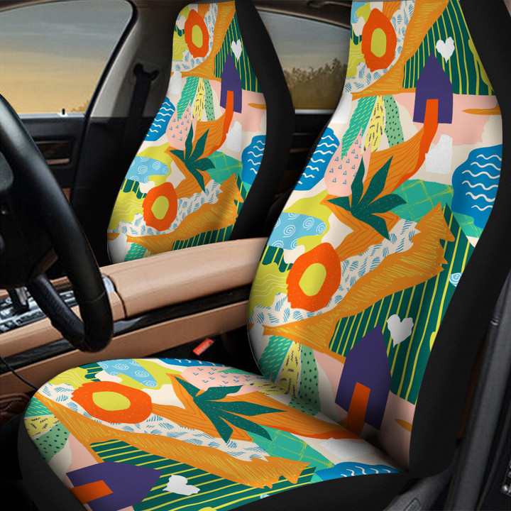 Home Garden Under The Sun Hand Drawing Style Car Seat Cover