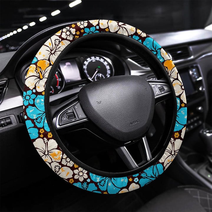 Abstract Seamless Pattern With Animal Print Printed Car Steering Wheel Cover