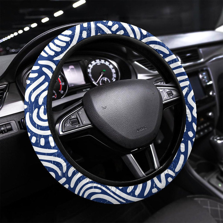 Abstract Seamless Pattern Printed Car Steering Wheel Cover