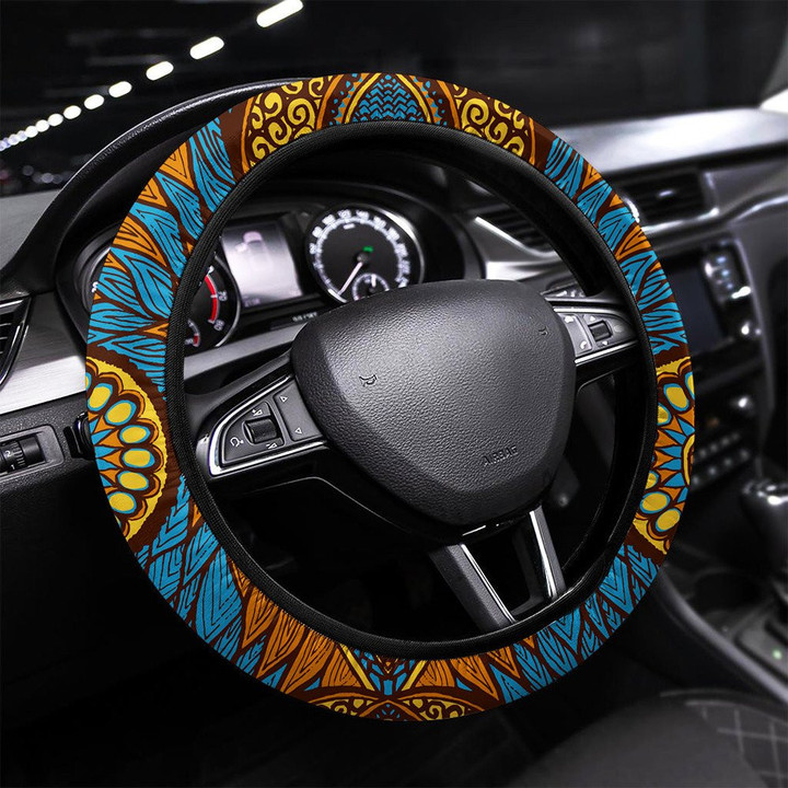 African Print Printed Car Steering Wheel Cover