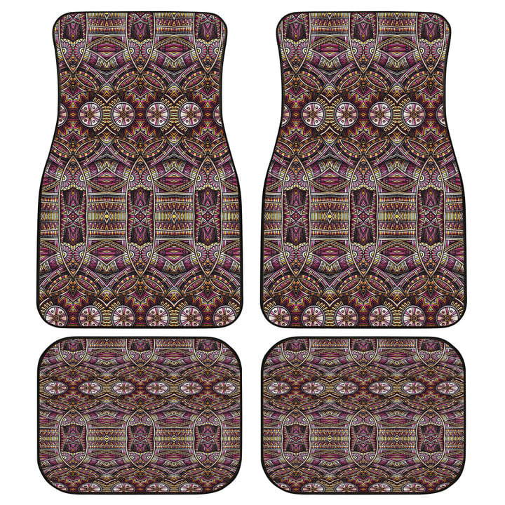 Red Mirror Aztec Pattern Vintage Tribal Texture All Over Print Car Floor Mats