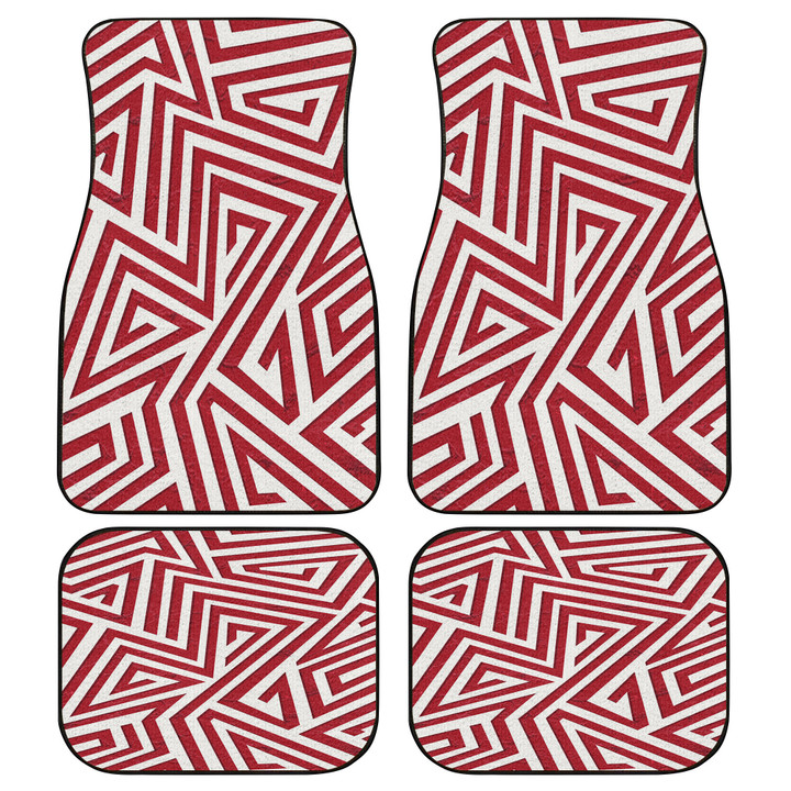 Red Ambesome Grunge Graffiti Characters Seamless Pattern All Over Print Car Floor Mats