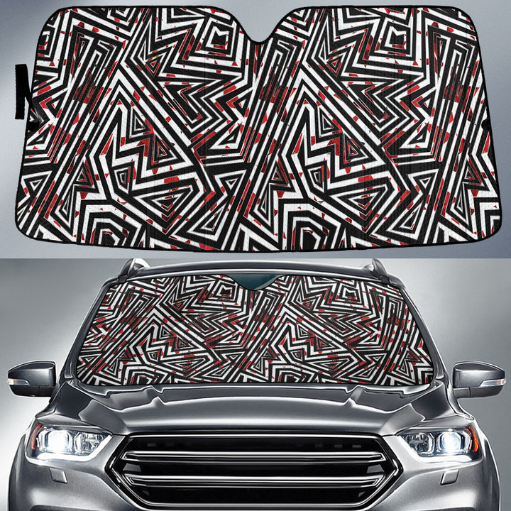 Black And White Ambesome Grunge Graffiti Characters Seamless Pattern Car Sun Shades Cover Auto Windshield