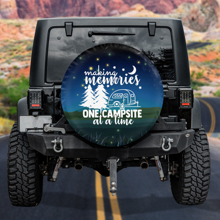 Cute Camping Car Making Memories One Campsite At A Time Printed Car Spare Tire Cover