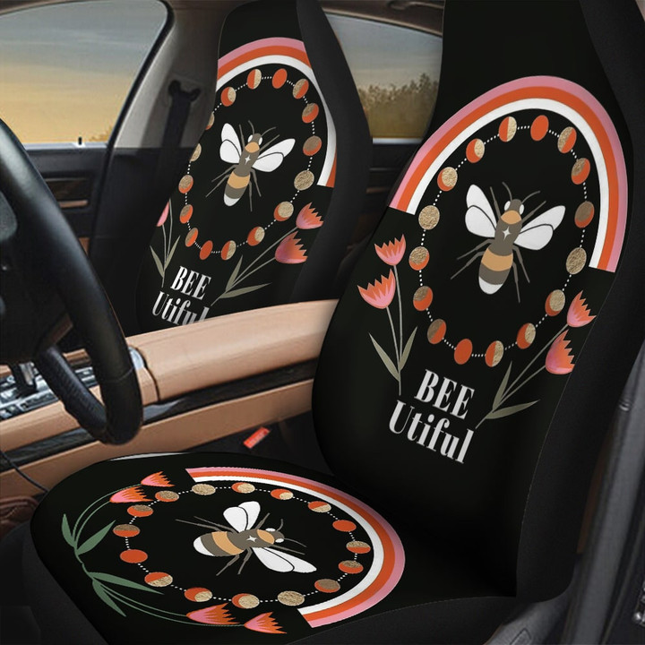 Bee Utiful Colorful Design Car Seat Covers