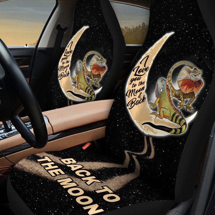 Iguana Back To The Moon Car Seat Covers