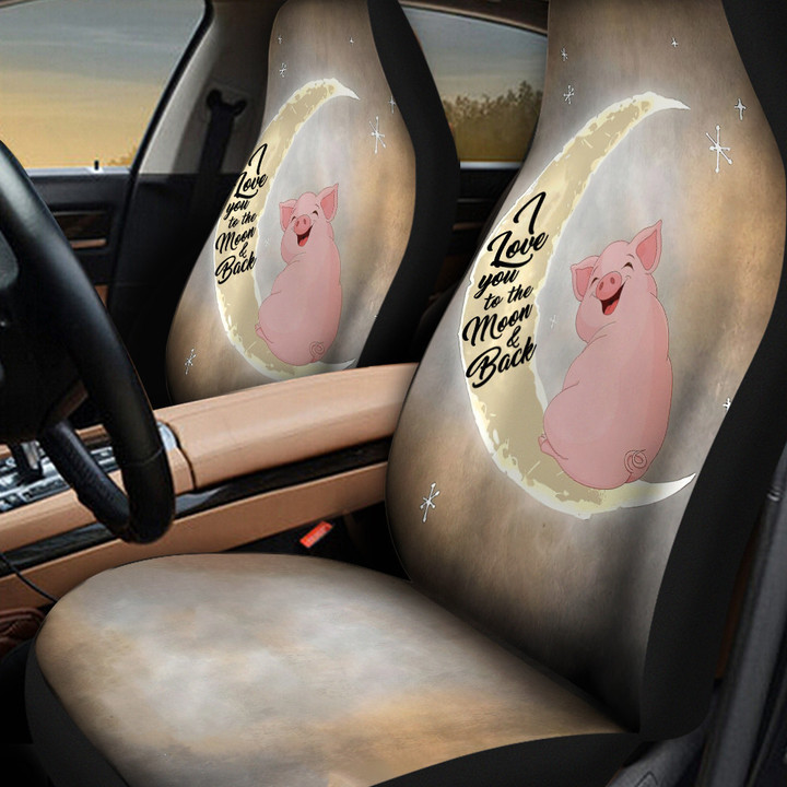 Pigs Love You To The Moon And Back Car Seat Covers