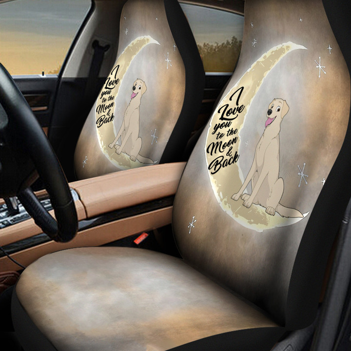 Labrador Love You To The Moon And Back Car Seat Covers