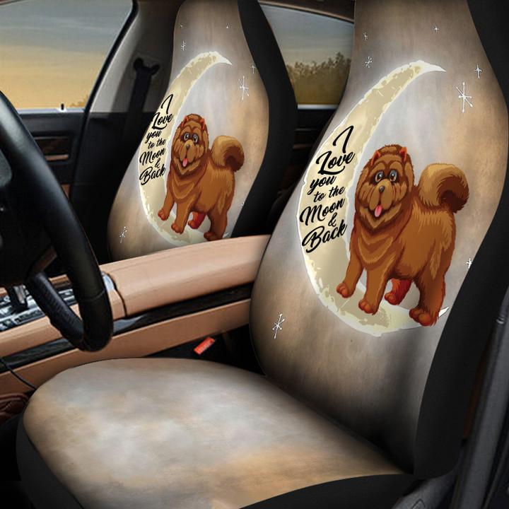 Chow Chow Love You To The Moon And Back Car Seat Covers