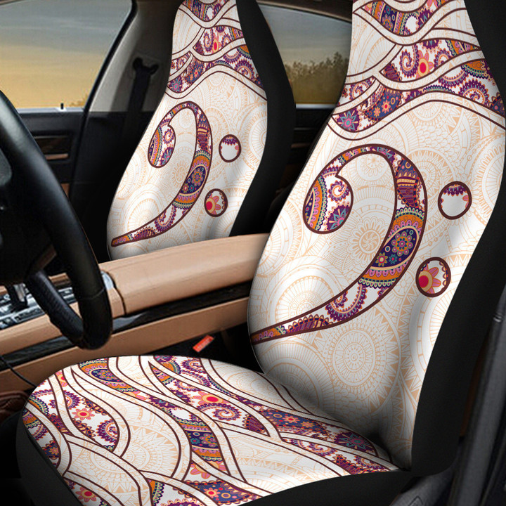 Bass Clef Python Skin Pattern Car Seat Cover