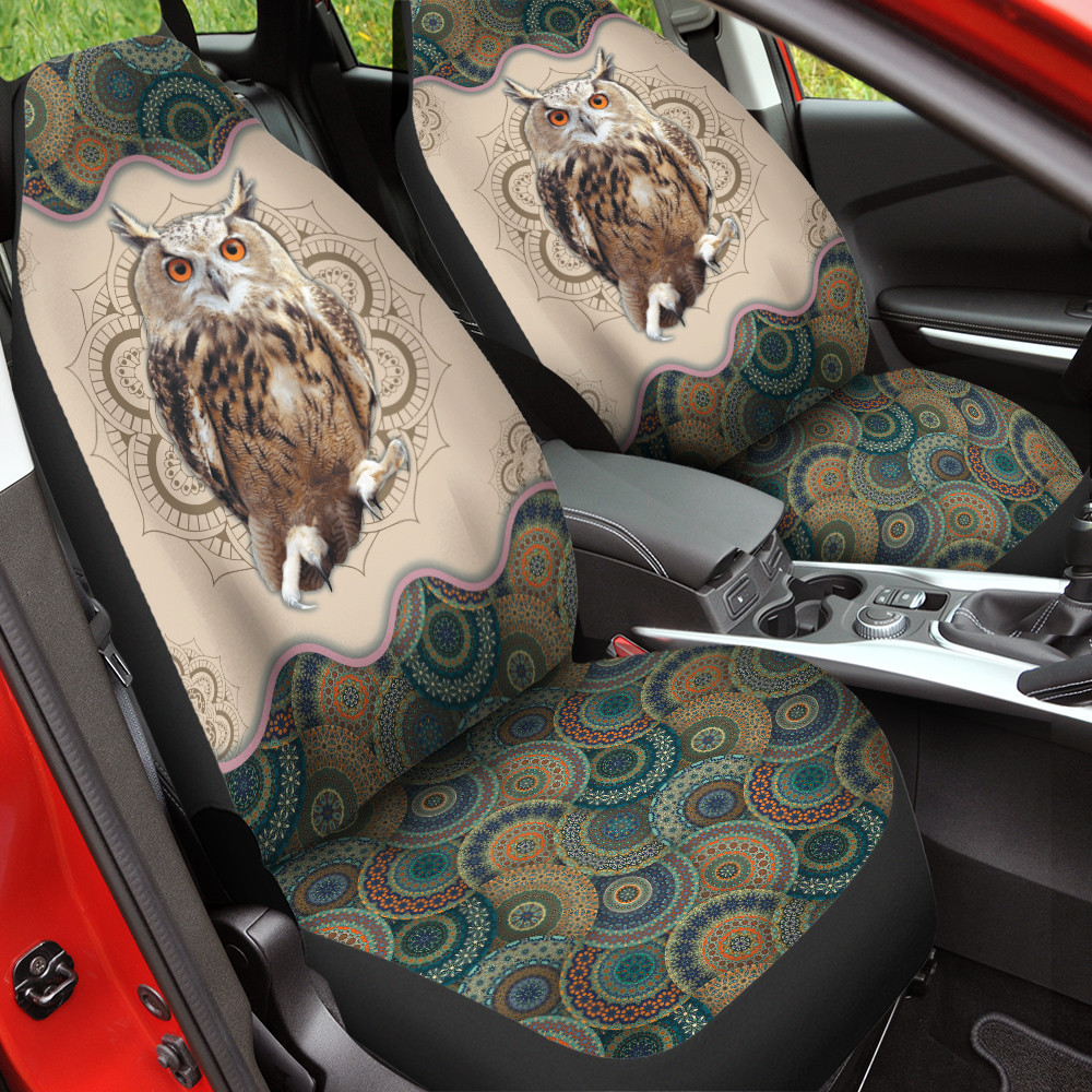 Owl Picture Pictures Vintage Flower Patterns Background Car Seat Covers