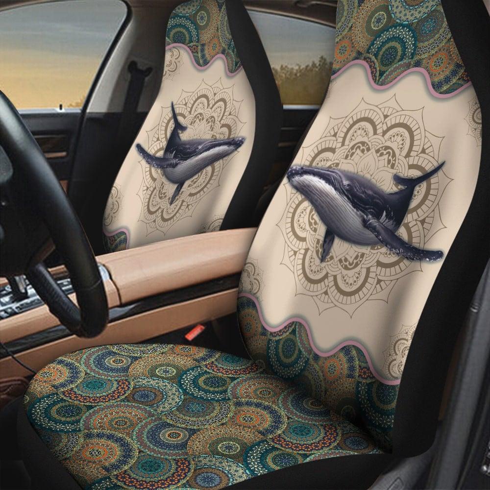 Humpback Whale Pictures Vintage Flower Patterns Background Car Seat Covers
