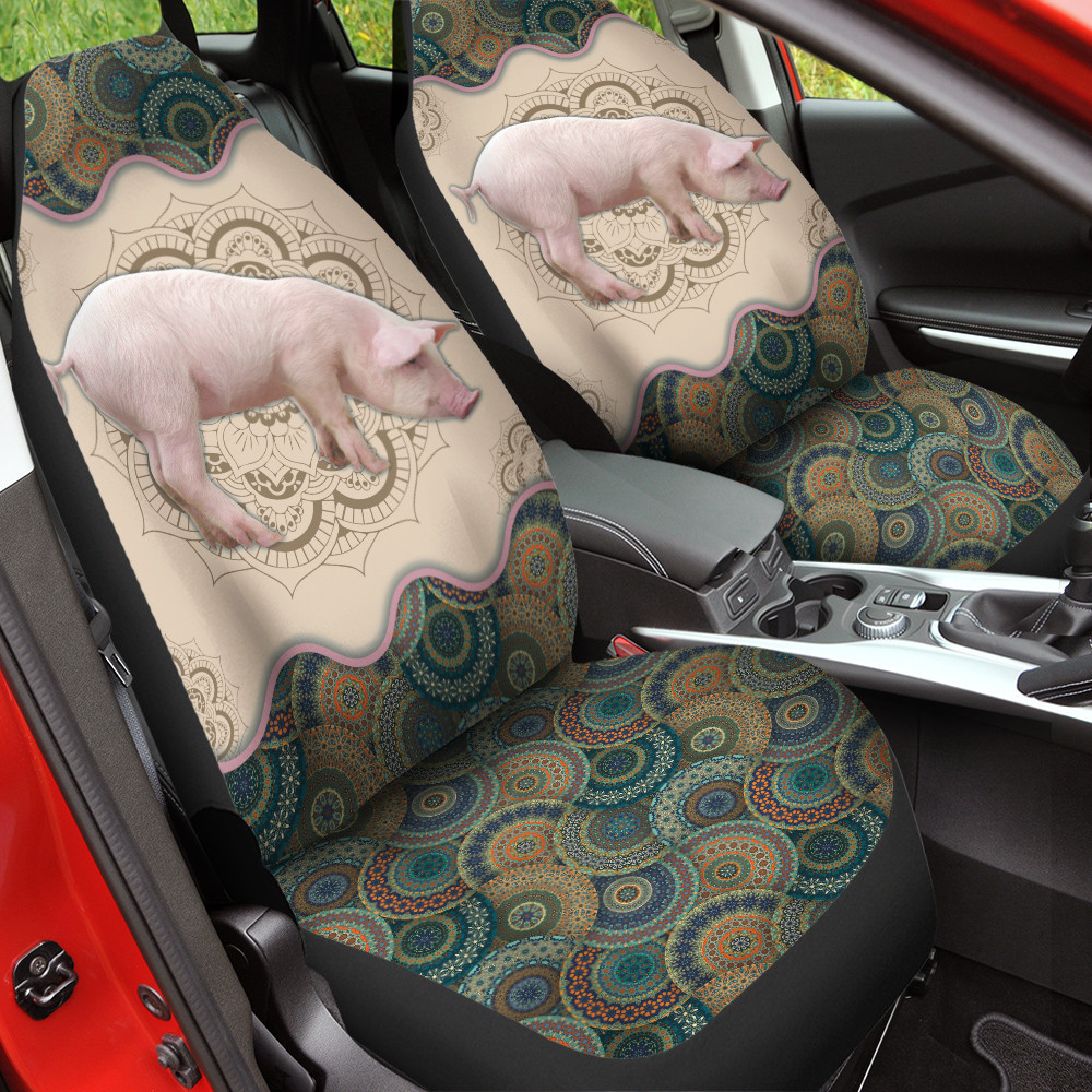 American Yorkshire Pig Pictures Vintage Flower Patterns Background Car Seat Covers