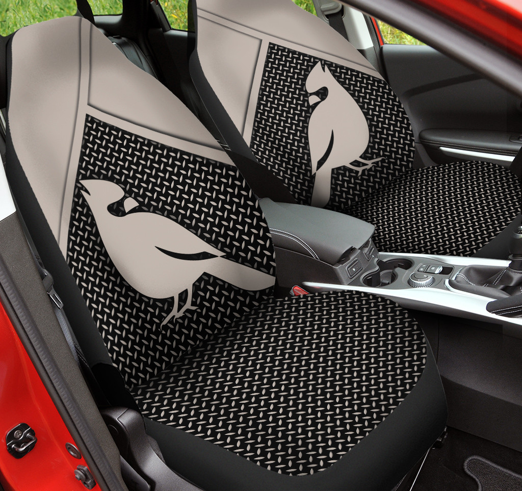 Bird Graphic Decoration Diamond Plate Patterns Background Car Seat Covers