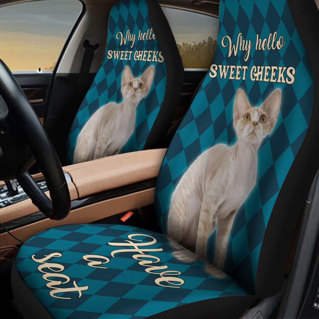 Sweet Cheeks Cat Caro Pattern Car Seat Cover