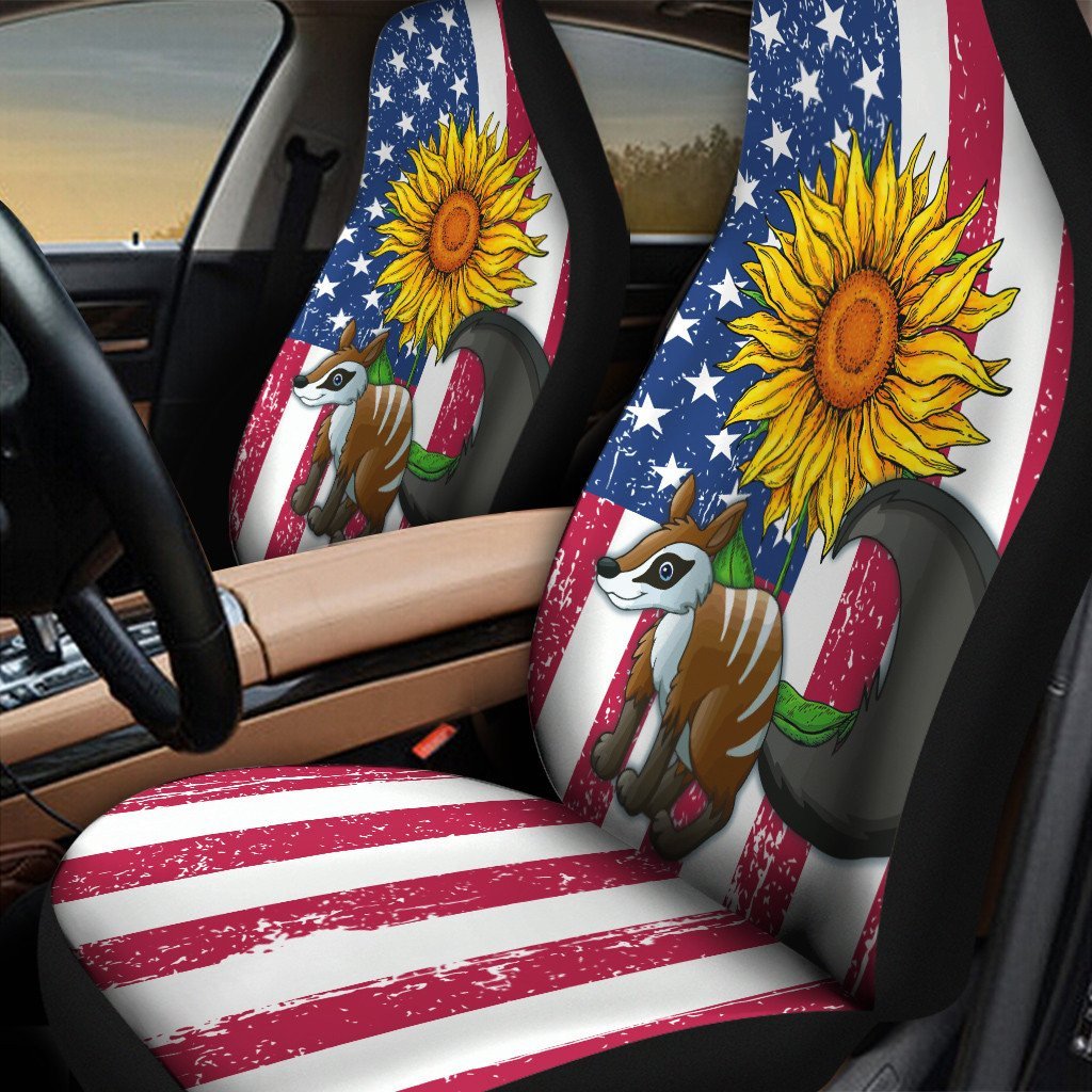 American Flag Red Panda Sunflower Colorful Car Seat Covers