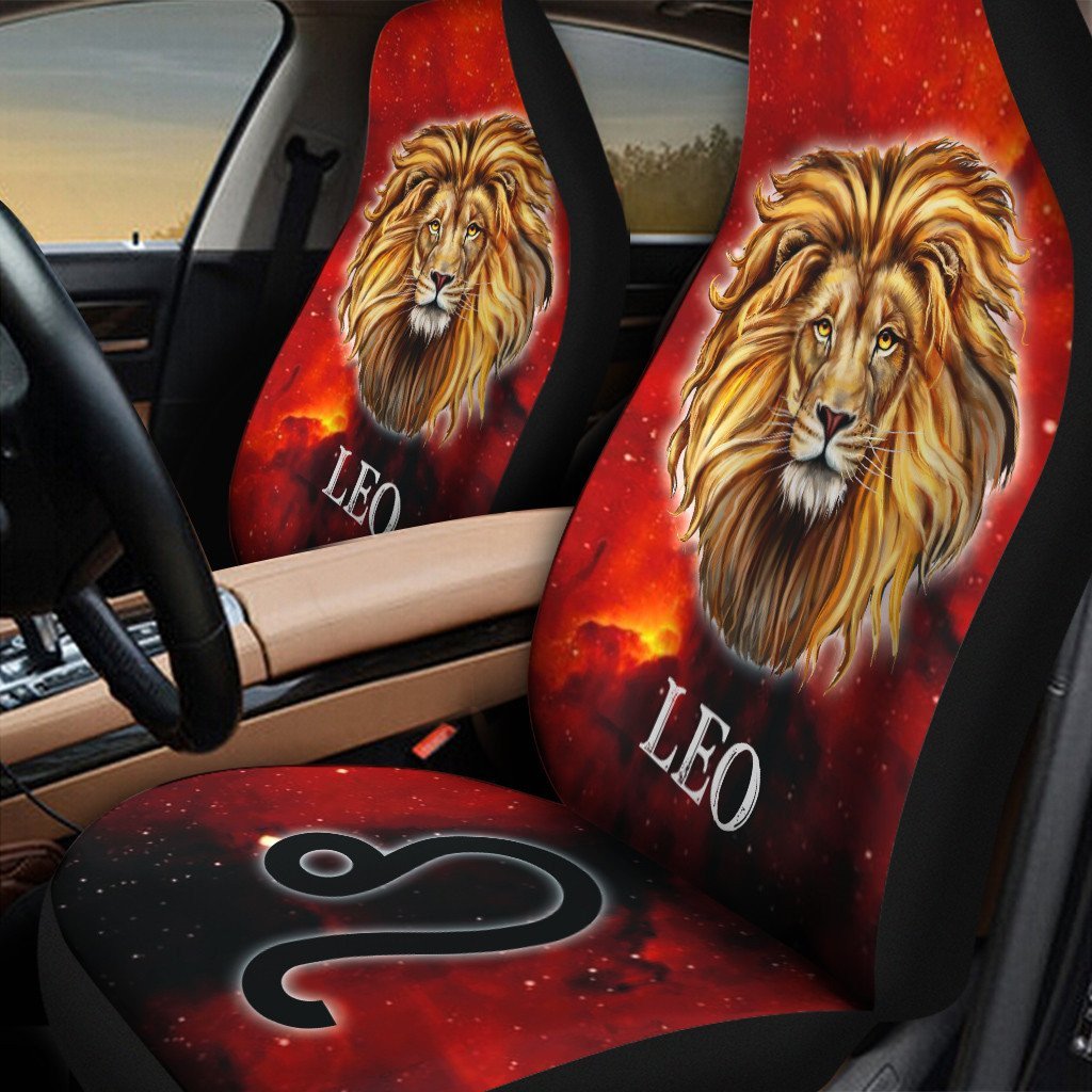 Colorful Zodiac Design Leo 3D Car Seat Covers