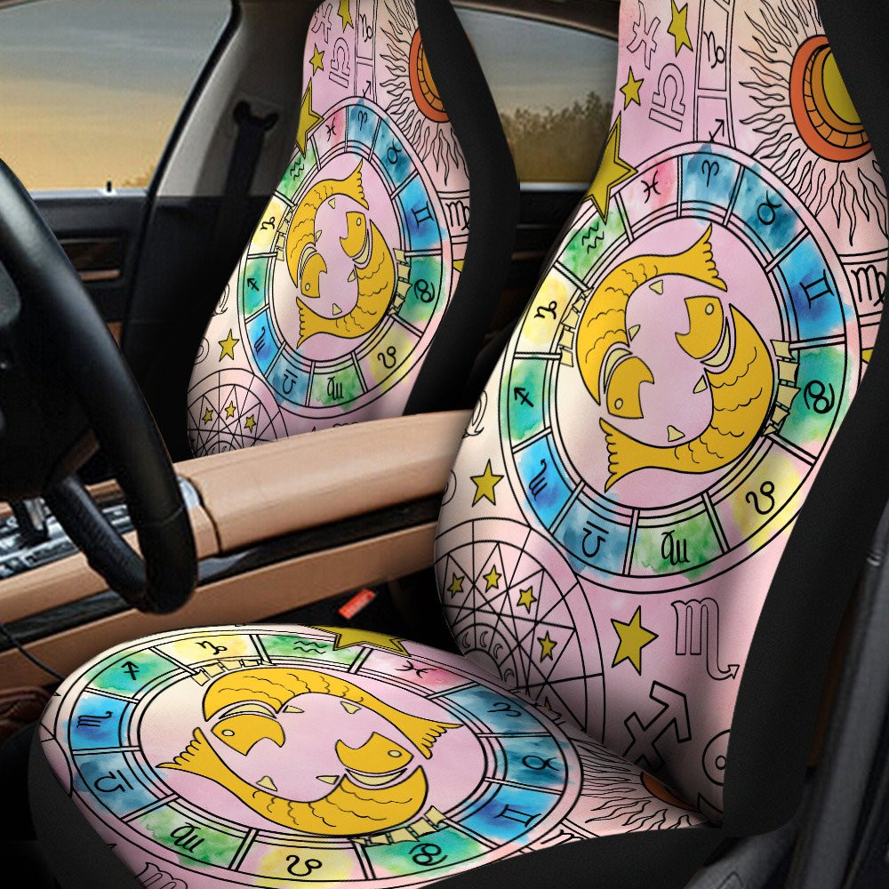 Pisces Zodiac Constellation Design Car Seat Covers