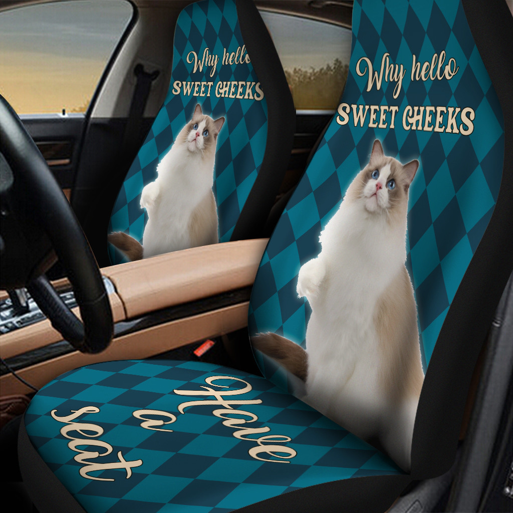 Sweet Cheeks Rag Doll Cat Caro Pattern Car Seat Cover