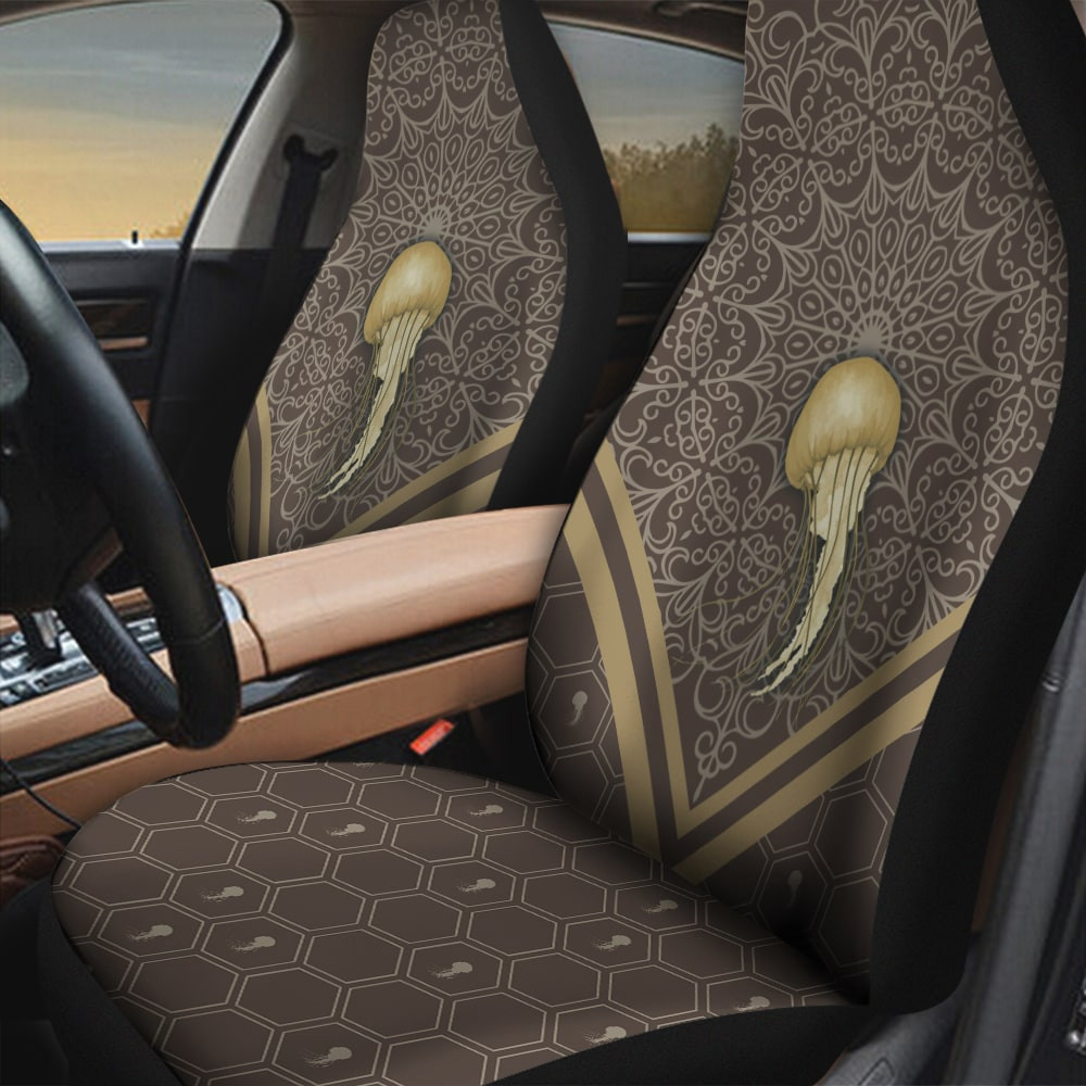Pacific Sea Settle Mandala Pattern Background Car Seat Cover