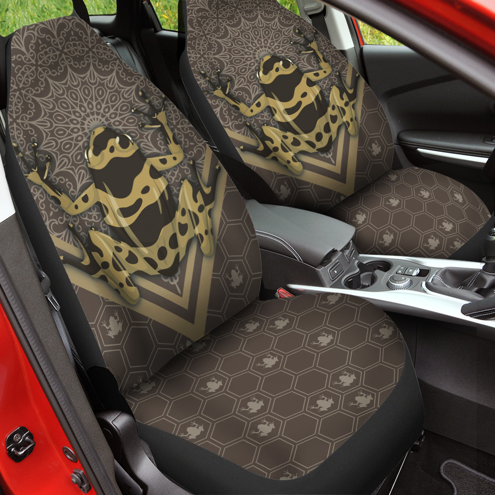 Golden Poison Frog Vintage Pattern Car Seat Cover