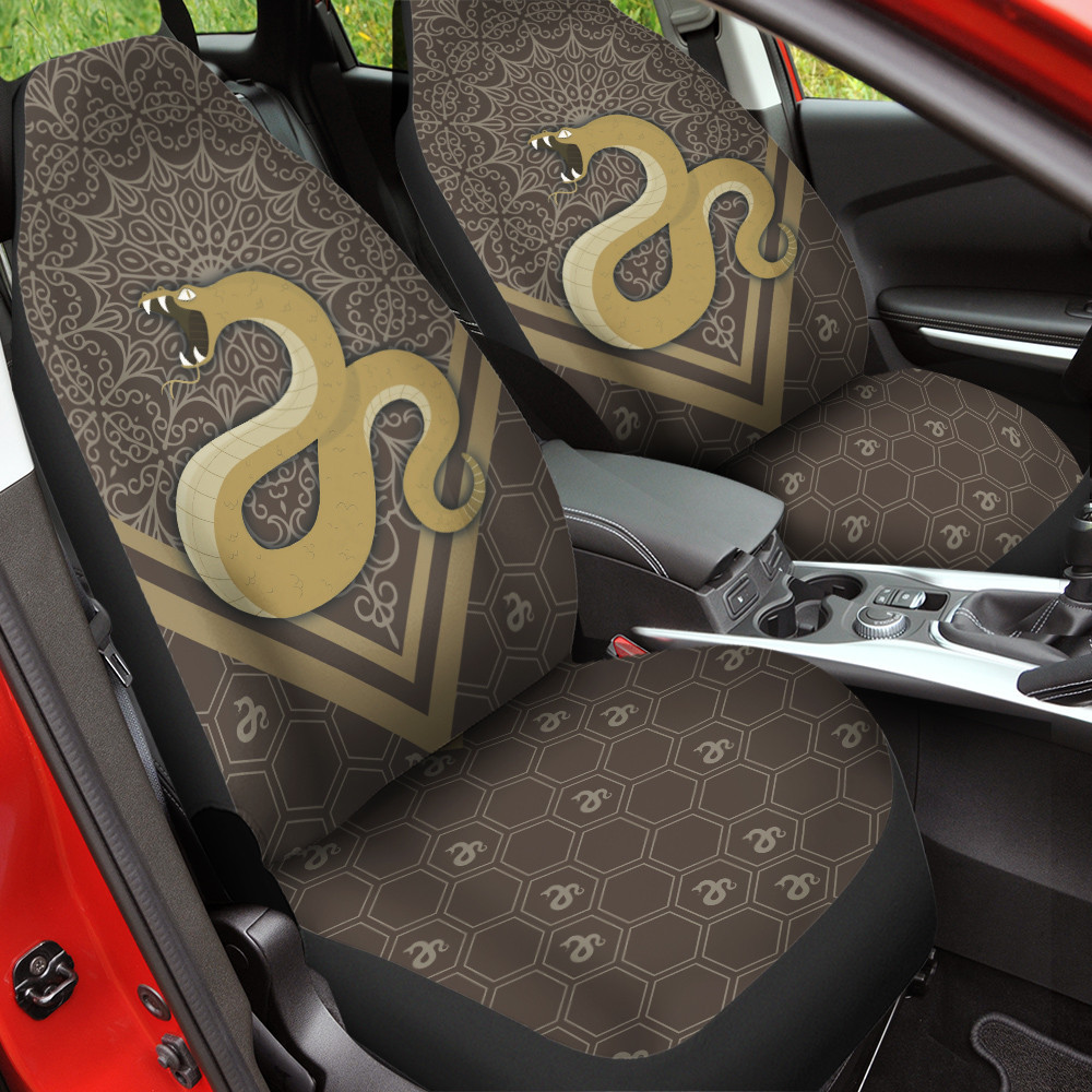 Eyelash Viper Mandala Pattern Background Car Seat Cover