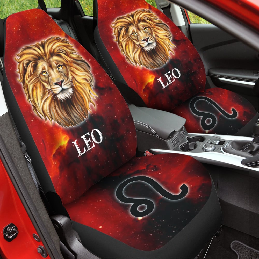 Colorful Zodiac Design Leo 3D Car Seat Covers
