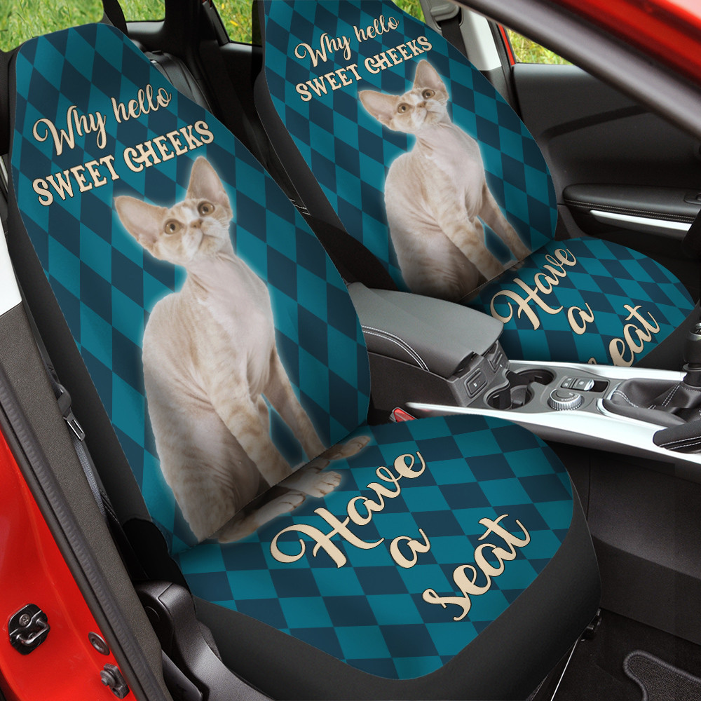 Sweet Cheeks Cat Caro Pattern Car Seat Cover