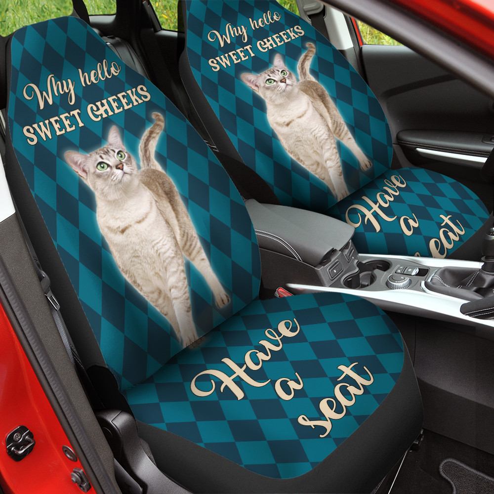 Sweet Cheeks Burmilla Cat Caro Pattern Car Seat Cover