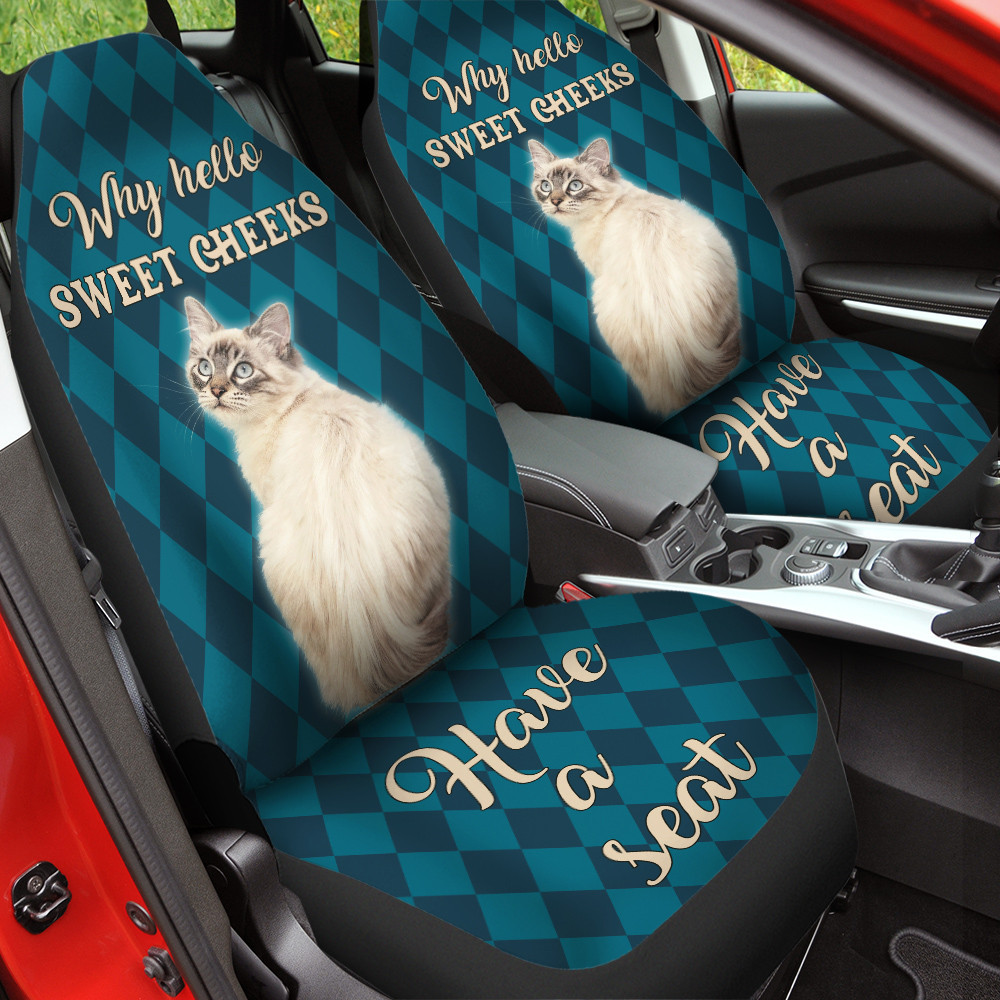 Sweet Cheeks Neva Masquerade Cat Caro Pattern Car Seat Cover