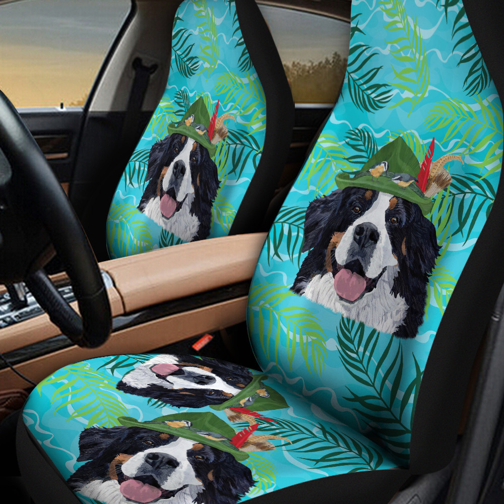 Tropical Sennenhund Berner Dog Wear Hat Car Seat Cover