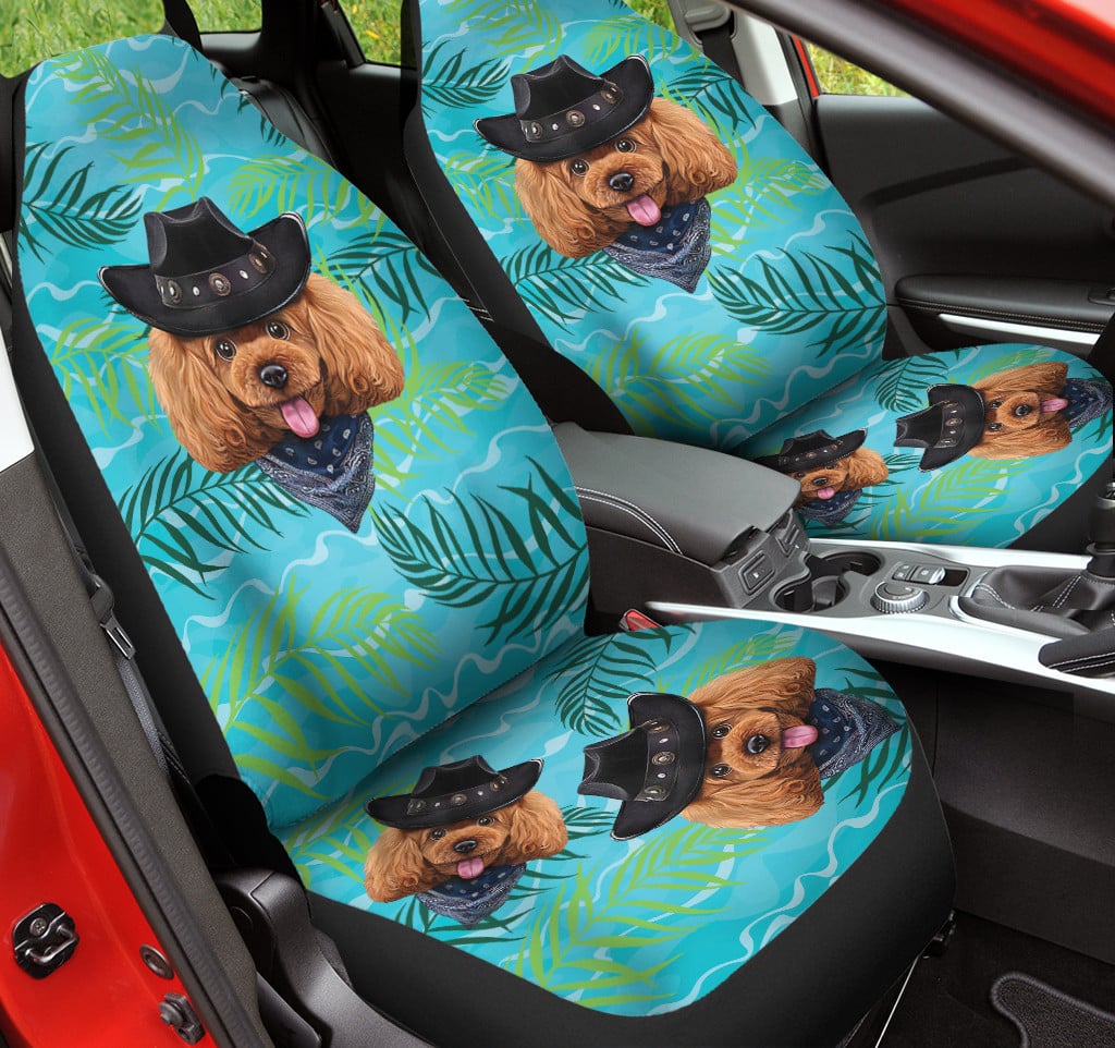 Tropical Cocker Spaniel Dog Wear Hat Car Seat Cover