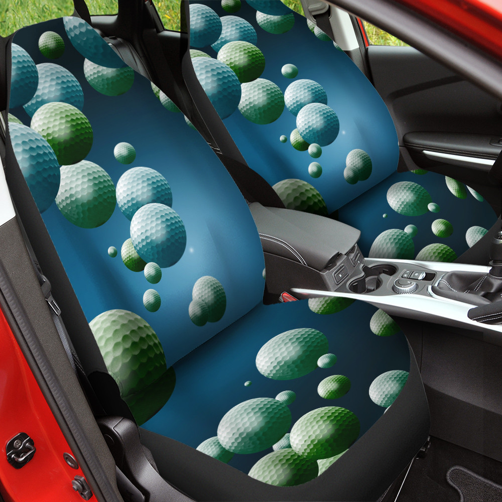 Golf Blue Background Printed Car Seat Cover