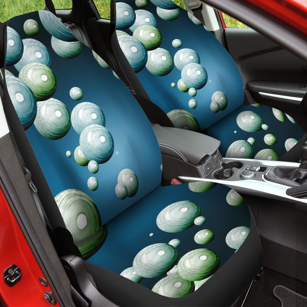 Petanque Blue Background Printed Car Seat Cover