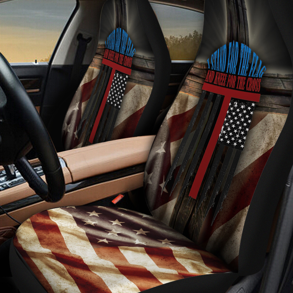 I Stand For The Flag Car Seat Cover