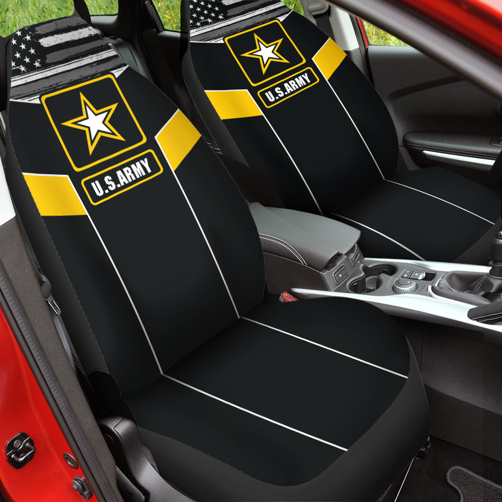 US Army Yellow And Black Car Seat Cover