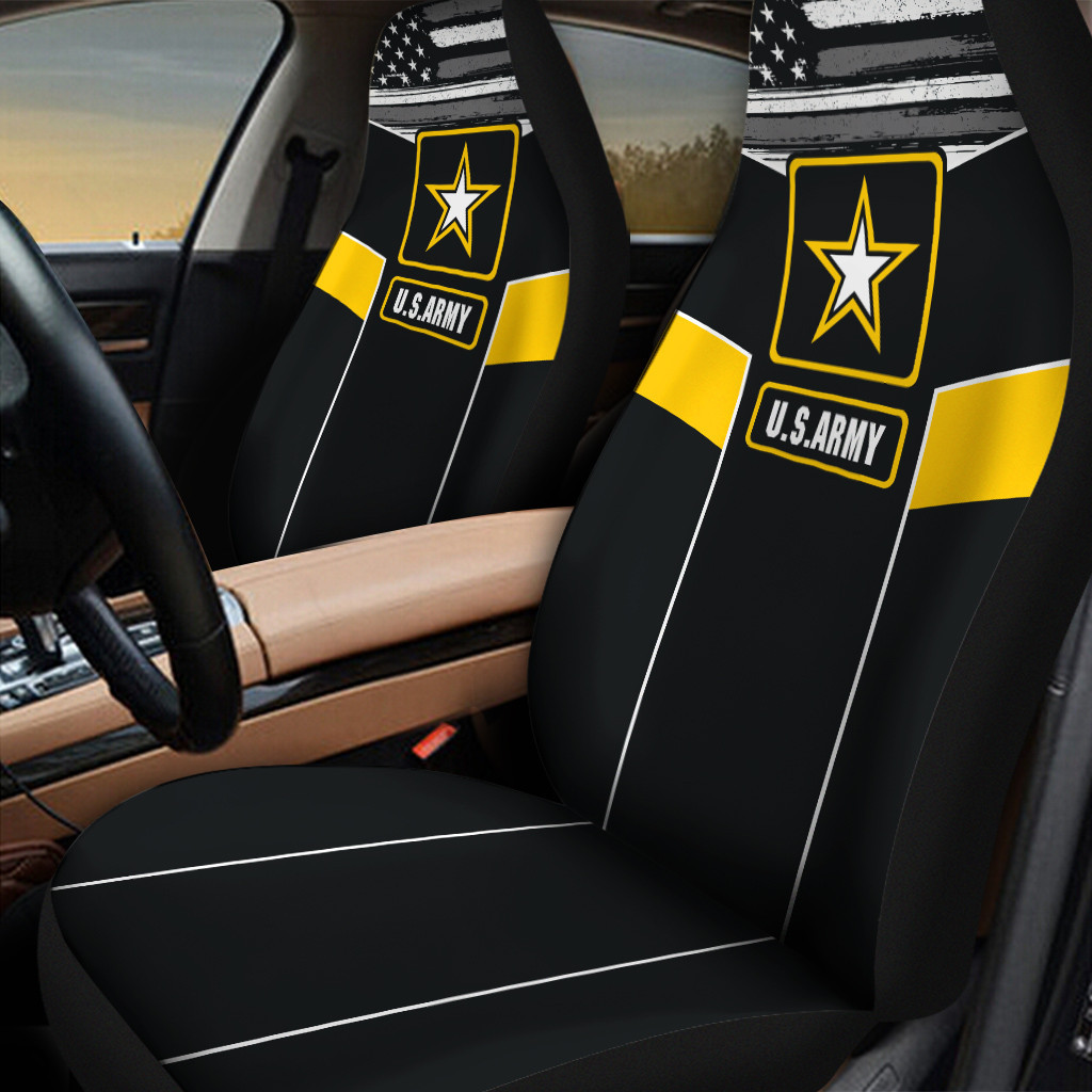 US Army Yellow And Black Car Seat Cover