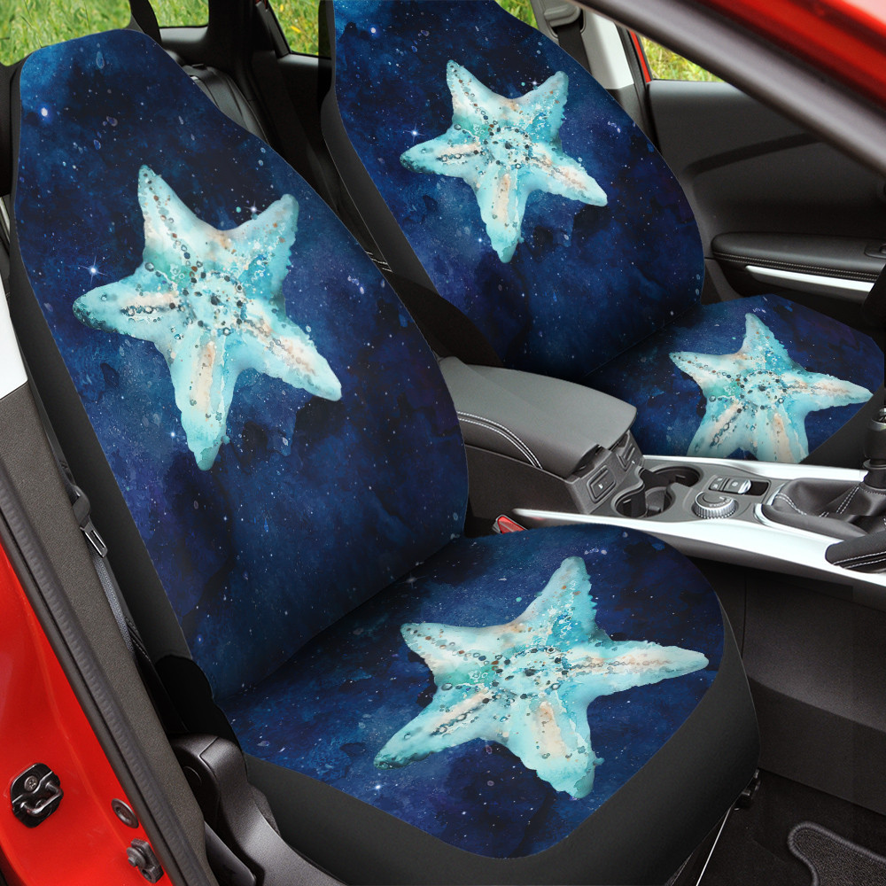 Starfish Blue Galaxy Universal Front Car Seat Cover