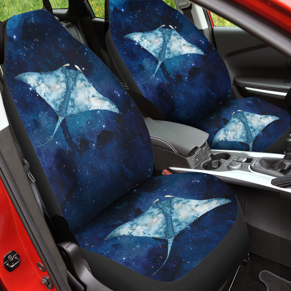 Stingray Blue Galaxy Universal Front Car Seat Cover
