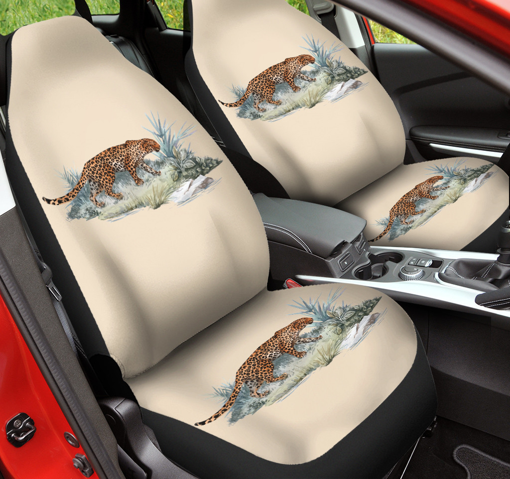 Panther Onca Grass Begie Color Car Seat Cover